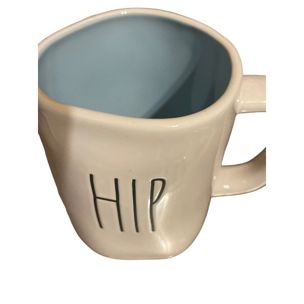 Rae Dunn Artisan Collection "Hip Hop" Mug 16‎ Oz Blue Interior Coffee & Tea Cup